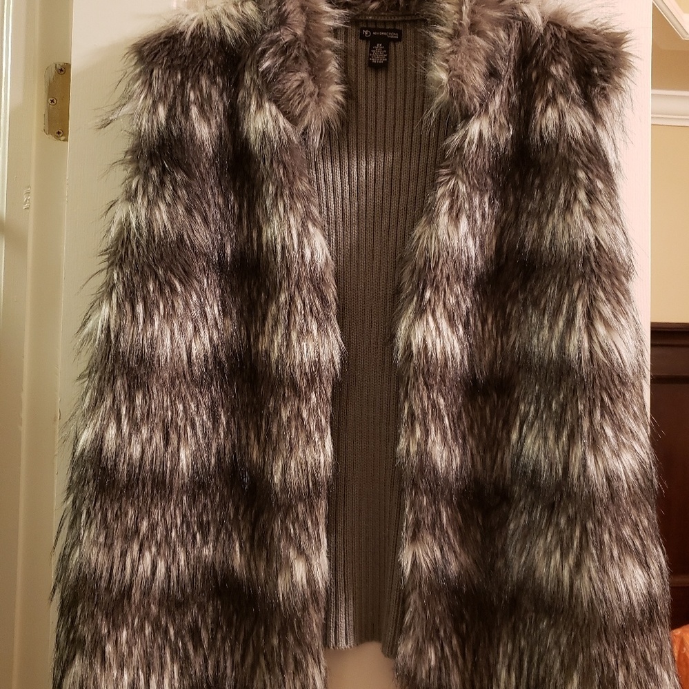 Faux fur vest